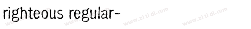 Righteous Regular字体转换